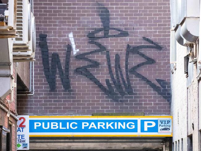 A tag in Little Bourke Street. Picture: Mark Stewart