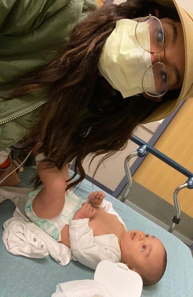 Nicole Trunfio's newborn baby Ella is rushed to hospital. Picture: Instagram