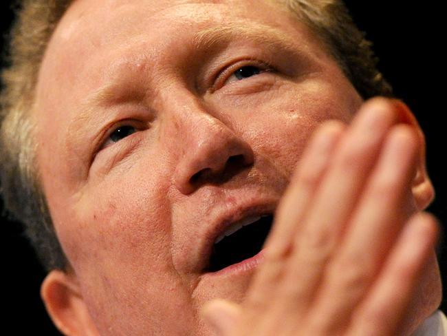 (FILES) This file photo taken on April 17, 2012 shows mining billionaire Andrew 