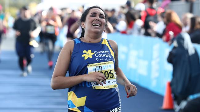 The finish meant more than anyone around her realised. Photograph: Jason O'Brien