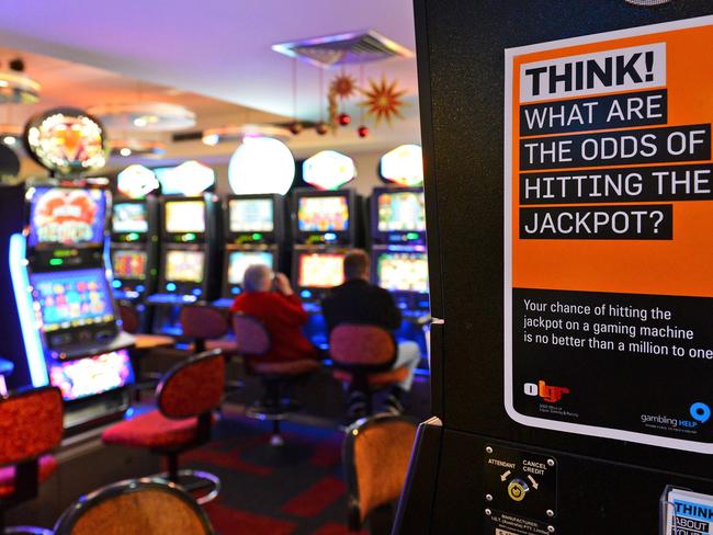 An illustrative photo of pokie machines. Picture: William West