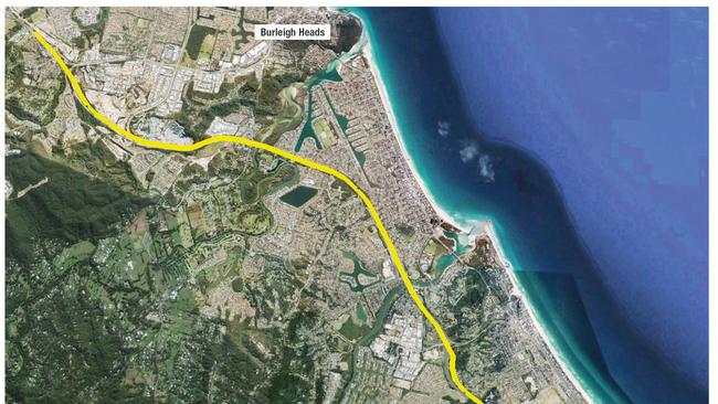 The proposed heavy rail link from Varsity to the airport, which has the support of petitioners. Photo: Supplied