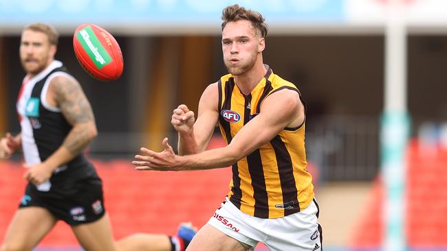 Exciting young Hawk Jack Scrimshaw is close to signing a new deal. Picture: Chris Hyde/Getty Images