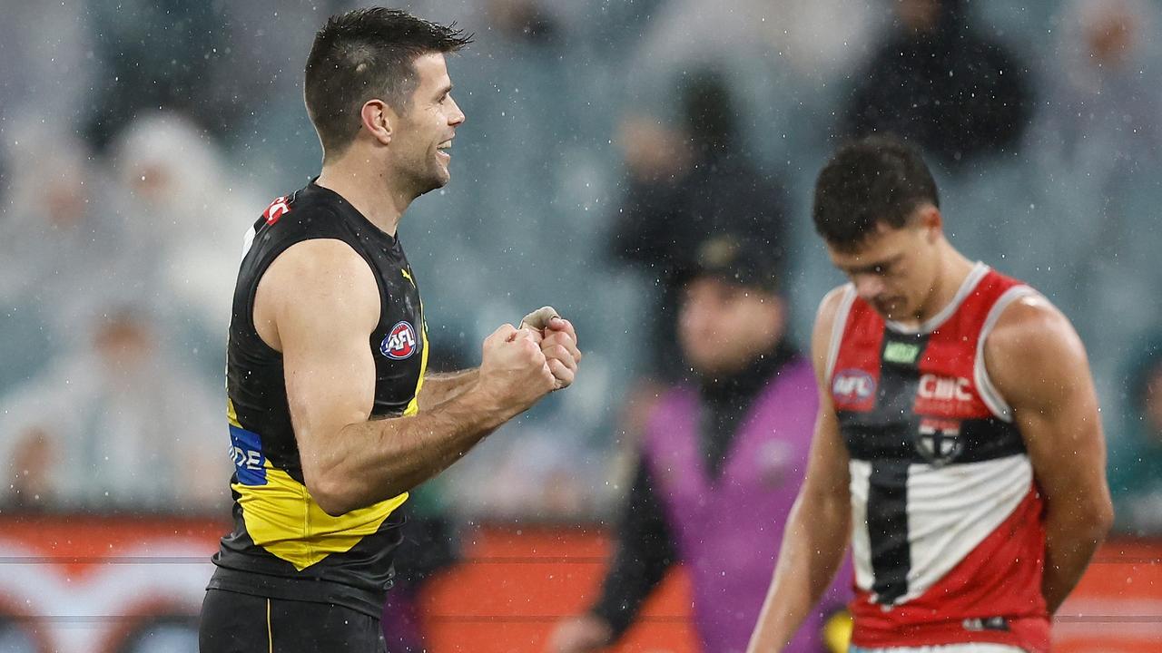 Cotchin celebrates a Tigers’ win. Picture: Getty Images