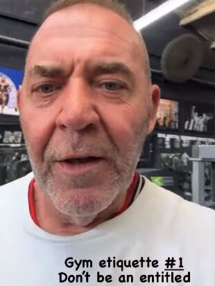 Tony Doherty also issued a gym etiquette warning. Picture: Instagram