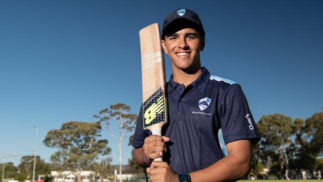 Ollie Davies after his double century in Adelaide.