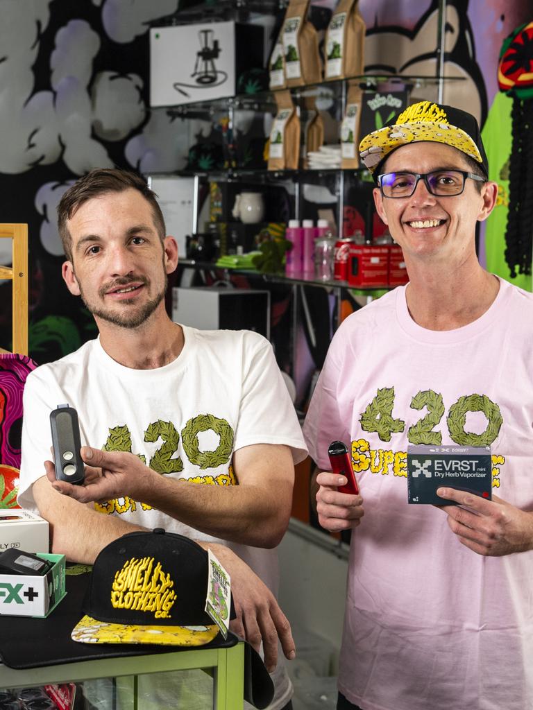 420 Superstore owners Gavin Bagnall (left) and John Nicholson. Picture: Kevin Farmer