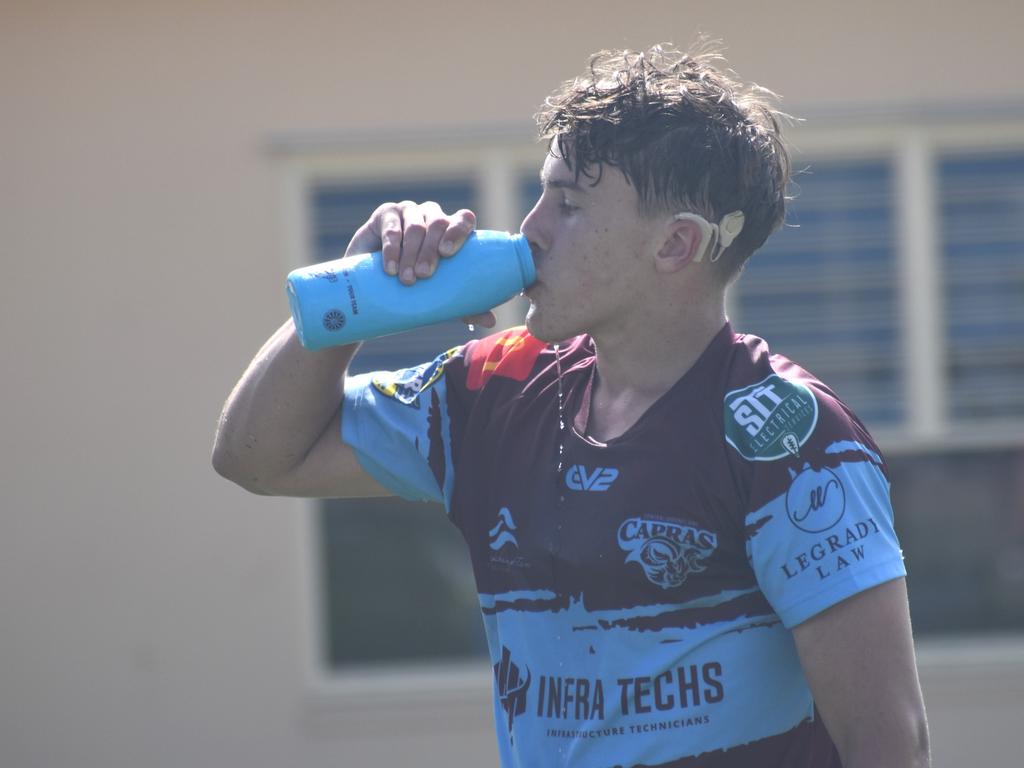 CQ Capras under-17 boys squad at a pre-season training session at The Cathedral College, Rockhampton, on December 7, 2024.