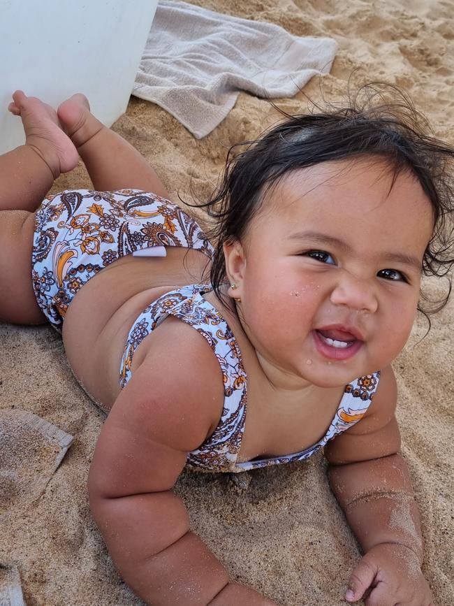 Mahliyah Jeffrey modelling her new bikini and enjoying Anzac weekend on the beach