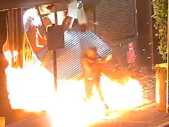 Police have released dramatic footage of a arson attack on a Glenroy tobacco store