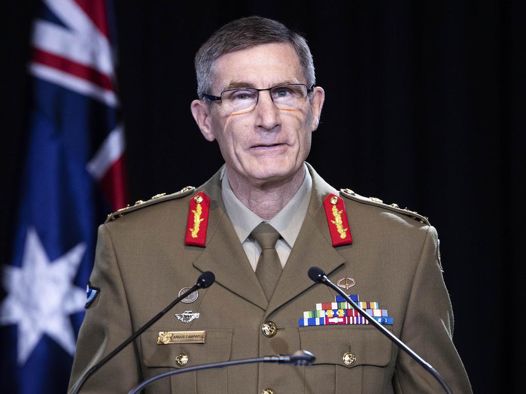 General Angus Campbell said the report found a “warrior culture” was fostered within the ADF, based on “a misplaced focus on prestige, status and power”. Picture: NCA NewsWire /Gary Ramage