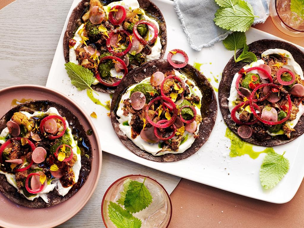 These smoky cauliflower tacos are a great vegetarian option. Picture: Supplied