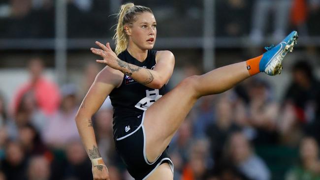 Tayla Harris in action during the 2020 AFLW season. Picture: Getty Images