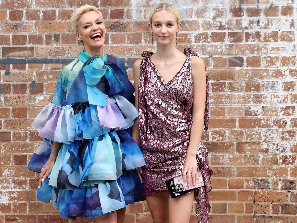 Jessica Rowe and Allegra Overton at the 'Stronger Together' show at Carriageworks. Picture Brendon Thorne/Getty Images