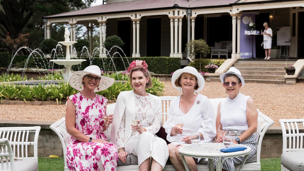 The Classic Beauty Therapy Rose and Croquet event with the Toowoomba Hospital Foundation at Gabbinbar Homestead. Kym Murphy, Carmen Dillon, Marie and Kathryn Steger.