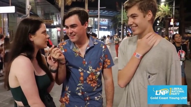 Young LNP volunteer at Gold Coast Schoolies 2019