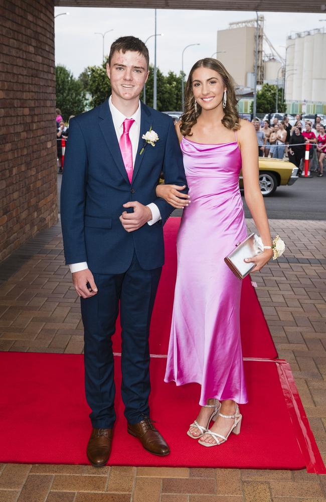 Riley O'Leary and Eve Slack-Smith at Toowoomba Grammar School formal at Rumours International, Wednesday, November 15, 2023. Picture: Kevin Farmer