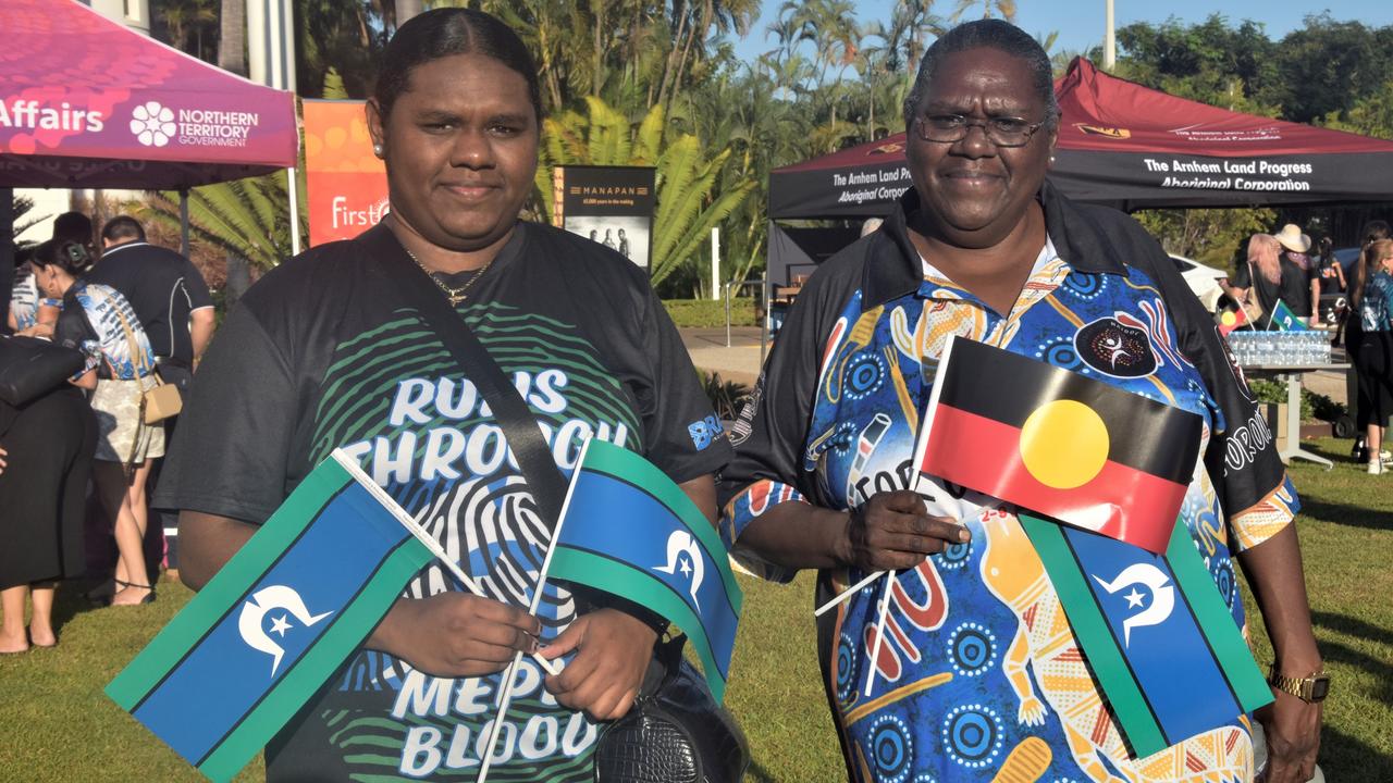 Gloriana and Annie Luta said NAIDOC Week was a chance to educate the broader community about Torres Strait and Aboriginal customs and culture. Picture: Sierra Haigh