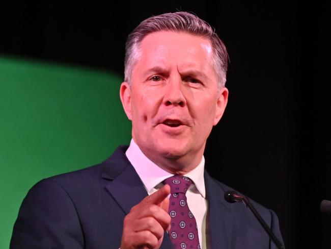 LAUNCESTON, TASMANIA, NewsWire Photos. 23 FEBRUARY, 2025. Health Minister Mark Butler, speaking before the Prime Minister was to make a major speech about Laborâs plan to Build Australiaâs Future and Strengthening Medicare. Picture: NewsWire/ Scott Gelston