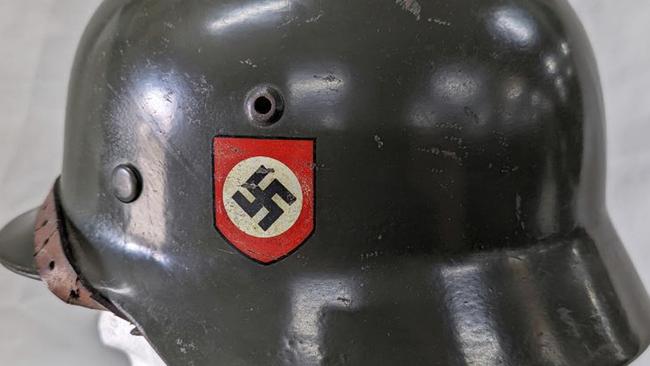 A Waffen SS helmet.