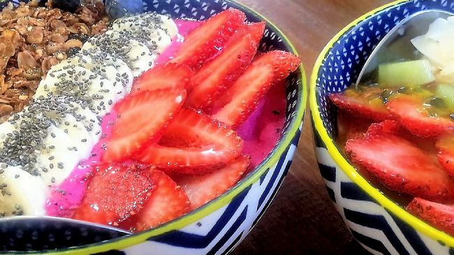 Bare Naked Bowls’ has breakfast sorted with acai and pitaya bowls.