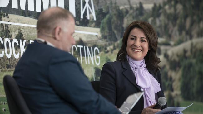 BUSH SUMMIT, Mercury Newspaper Editor Craig Herbert and Jo Palmer MLC at Blundstone Arena. Picture: Chris Kidd