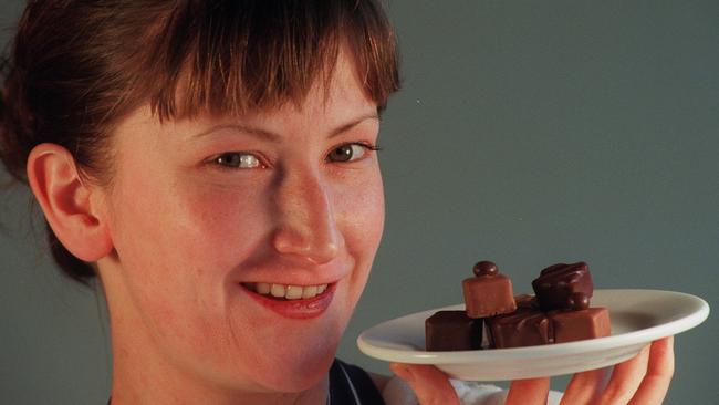 Hot stuff: Philippa Sibley with one of her acclaimed desserts in 1997