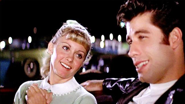 Olivia Newton-John as Sandy and John Travolta as Danny Zuko. Picture: Paramount Pictures