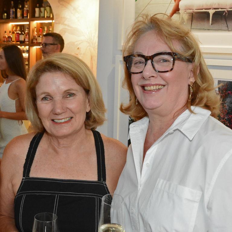 Leanne Pearce and Linda Curry at the opening of FINEPRINTCO Luxury Art Bar at The Brickworks, Southport. Picture: Regina King