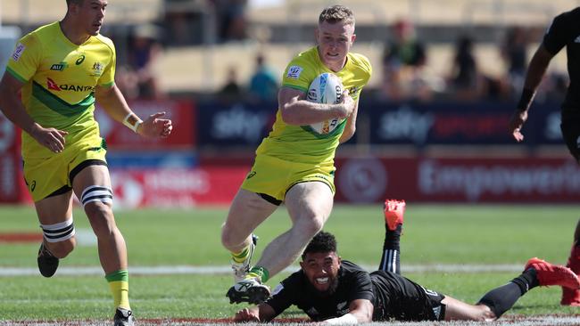 Sevens star Henry Hutchison will turn out for Randwick in Sydney’s club rugby competition. Picture: AFP