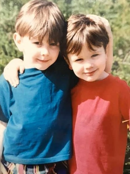 Josh Prestney (left) and Alex were always close and remained so as they both pursued careers in the police.