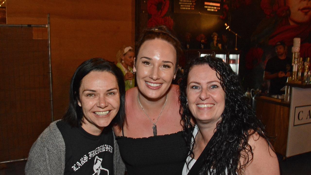 Erin McNiece, Sam Hogan and Mel Fisher at Drag Queen Bingo, Miami Marketta. Pic: Regina King