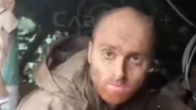 Australian man Oscar Jenkins was captured by Russian forces in Ukraine. Picture: Screengrab