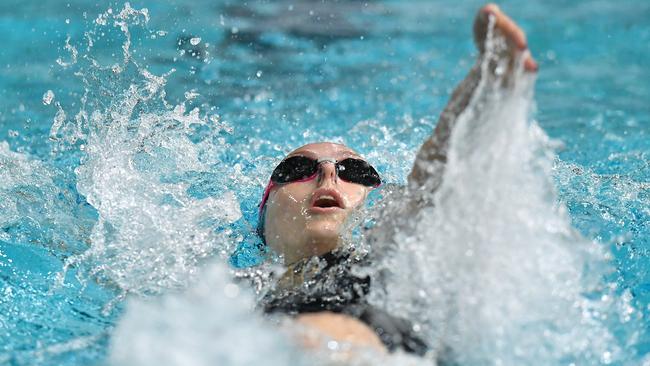 Australian swimmer Minna Atherton in action. (AAP Image/Darren England)
