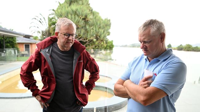 Anthony Albanese and Murwillumbah resident Brett Bugg. Picture: Dan Peled