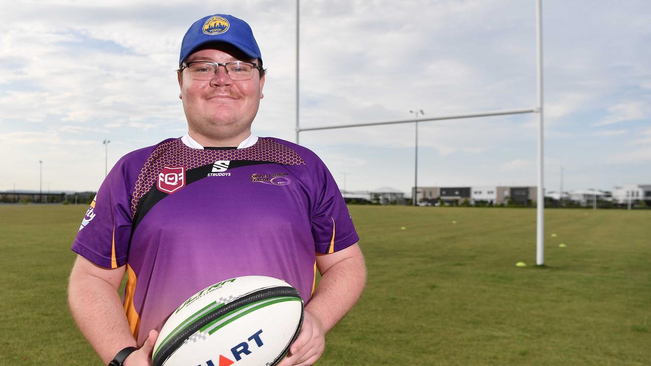 Gold Coast Titans fan Aiden Schefe is hopeful for a big crowd at Sunshine Coast Stadium. Picture: Patrick Woods