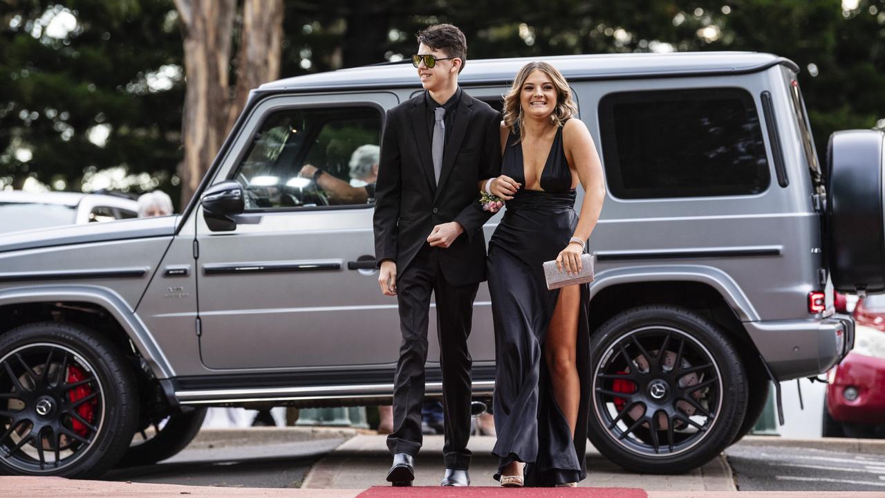 Zachary Neill and partner Ella Sting at St Mary's College formal at Picnic Point, Friday, March 24, 2023. Picture: Kevin Farmer