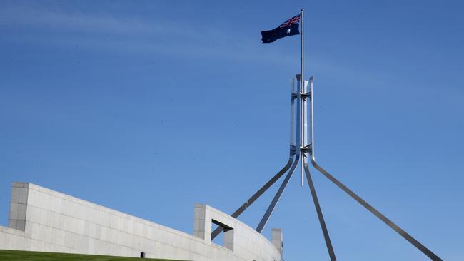 A Parliament House security officer took matters into his own hands by tasting a suspicious white powder. Picture: Ray Strange.