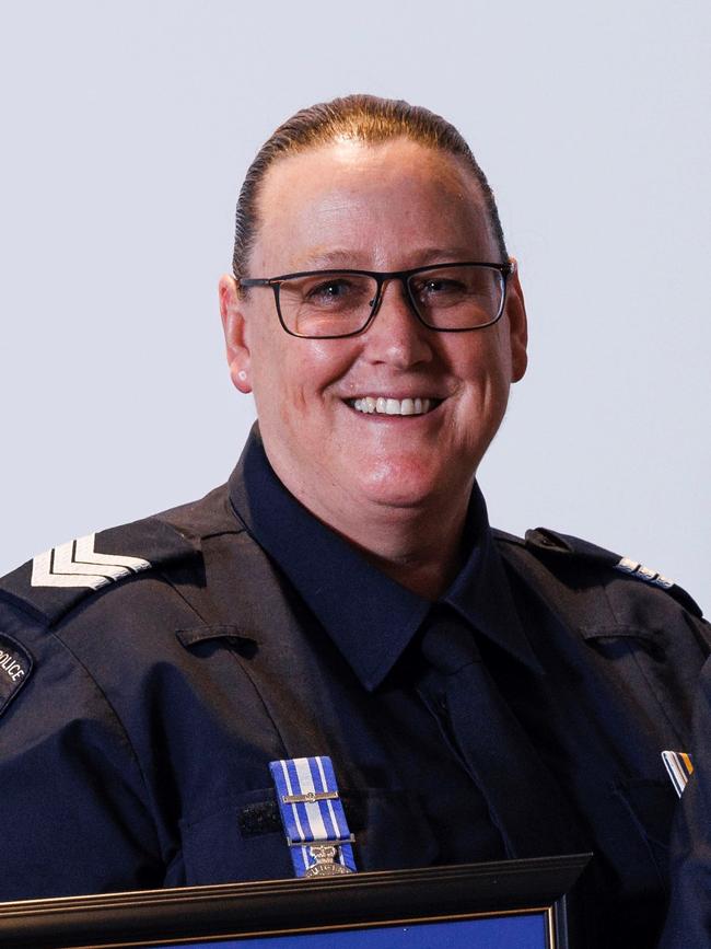 Vic Police Det Sgt Roslyn Wilson was recognised for her work investigating serious road crashes.