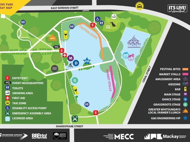 Site layout for the G&amp;S Engineering Wine and Food Day.