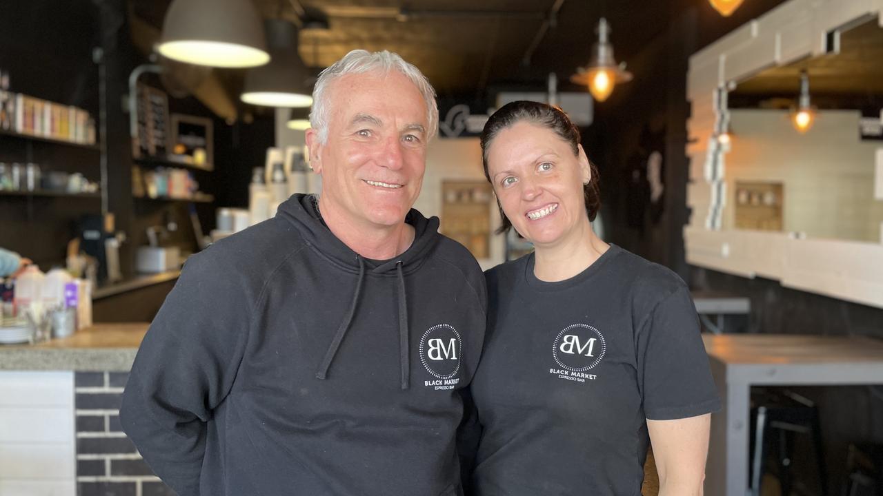 Black Market Espresso Bar owner David Rodrigues and his wife, Rene Rodrigues. Picture: Asa Andersen.