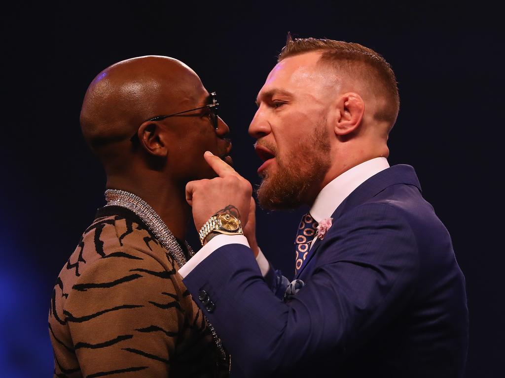 McGregor began to transform from likeable showman to an often over-the-top loudmouth during a controversial press tour with the older boxer. (Photo by Matthew Lewis/Getty Images)