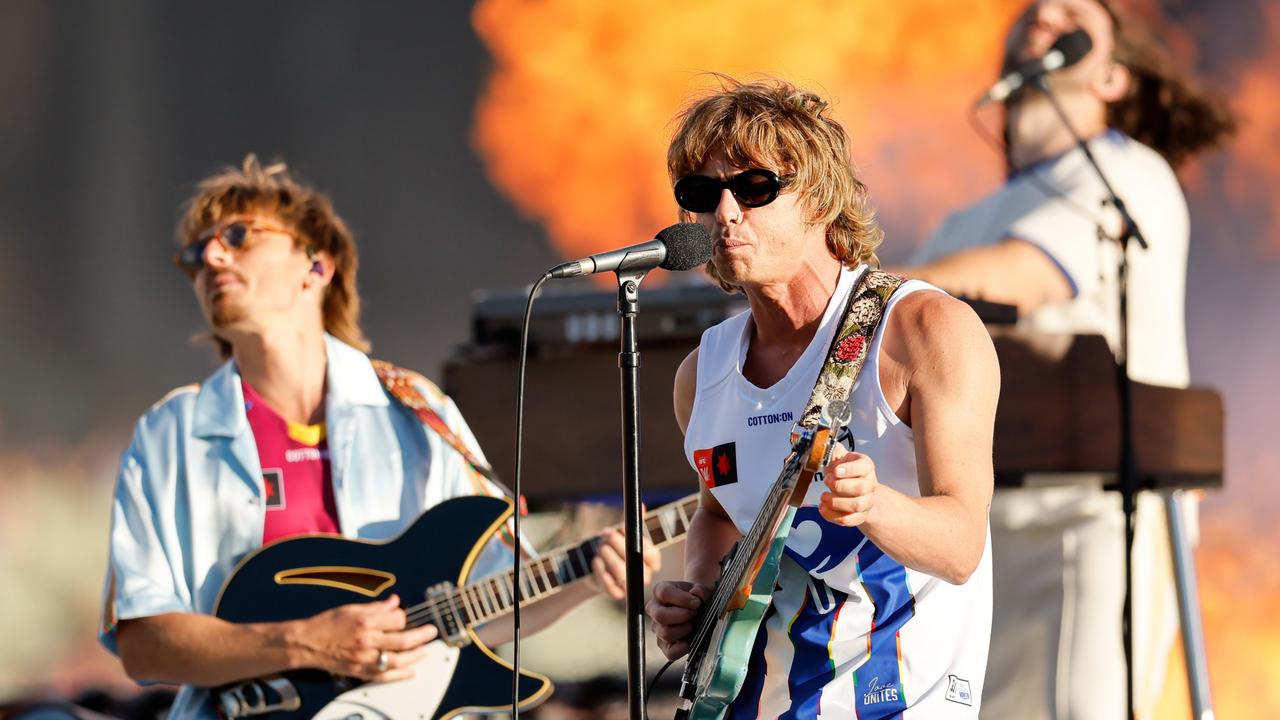 Lime Cordiale have won some new fans. Photo by Dylan Burns/AFL Photos via Getty Images