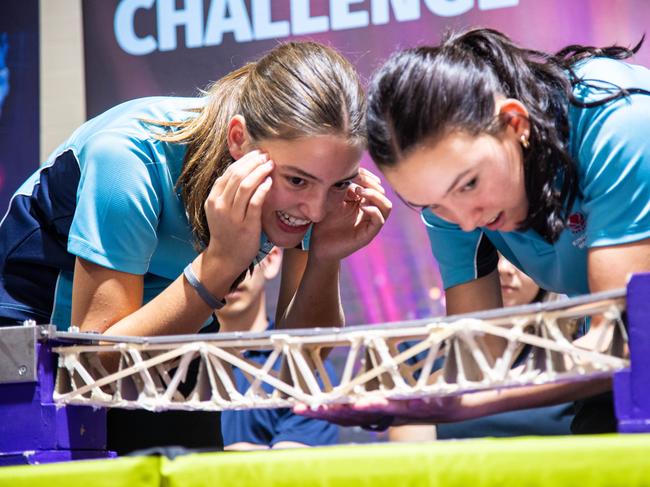 School students enjoying the University of Newcastle’s Science and Engineering Challenge