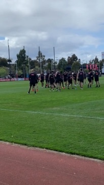 Josh Barnes reporting from Collingwood training