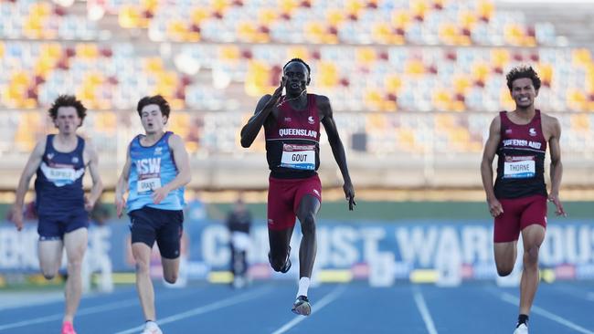 Gout Gout is sprinting poetry. Photo by Cameron Spencer/Getty Images)