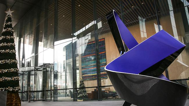 The lobby of 4 Parramatta Square when it opened in December. Picture: Carmela Roche