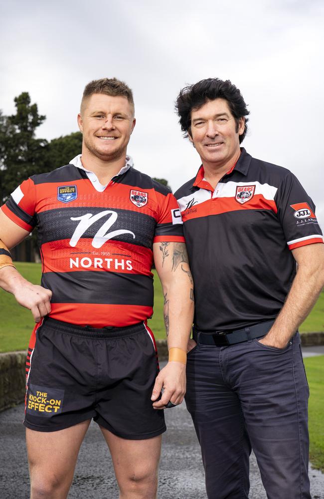 North Sydney Bears boss Daniel Dickson (R) and club captain Kurt De Luis. Photo: Tom Parrish