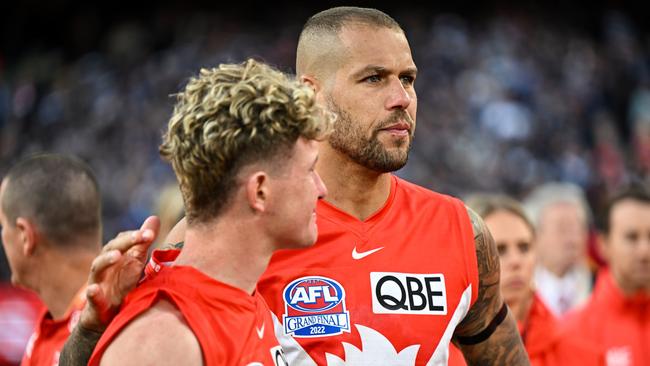 How will the Grand Finalists respond after their humiliation at the hands of the Cats on the last Saturday in September. (Photo by Daniel Carson/AFL Photos via Getty Images)