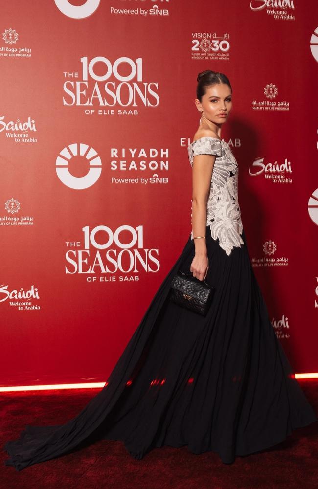 She wore an elegant floor-length gown and paired the look with a chic up-do. Picture: Indigital.tv/Getty Images for Elie Saab